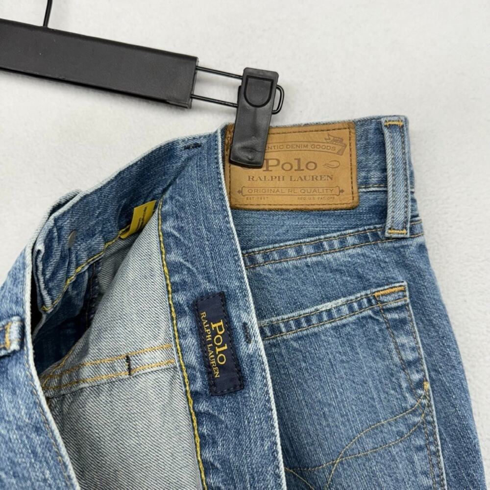Ralph Lauren Jeans Men's 34x32 Blue Denim Varick Slim Straight PRL RL 5 Pocket - Picture 9 of 11